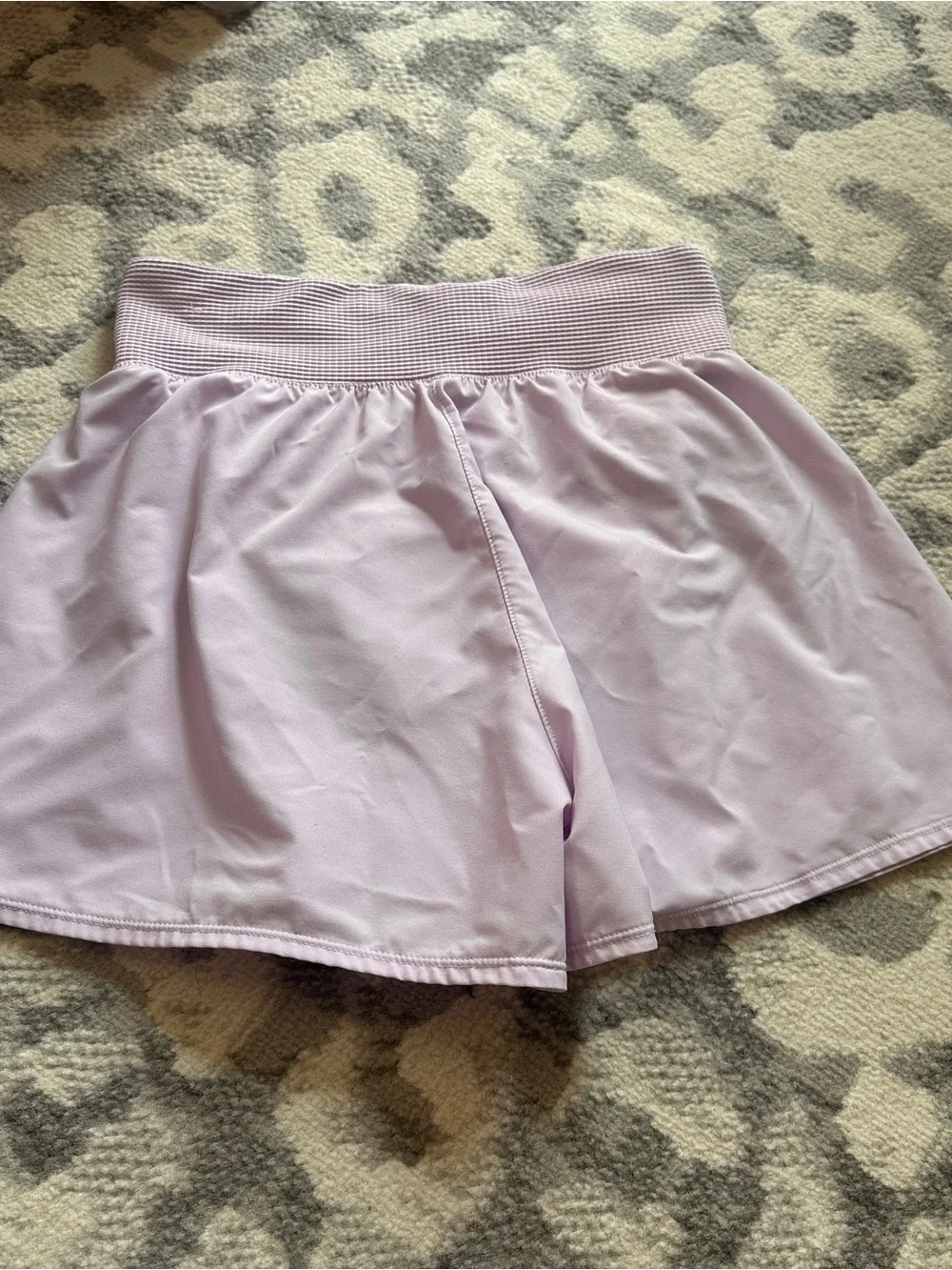 Nike Dri Fit Youth Large Girls Running Shorts Lilac Lavender Light Purple Built